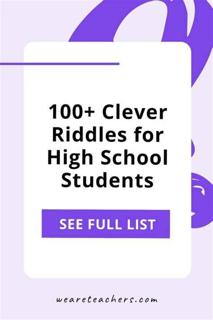 118 Clever Riddles for High School Students