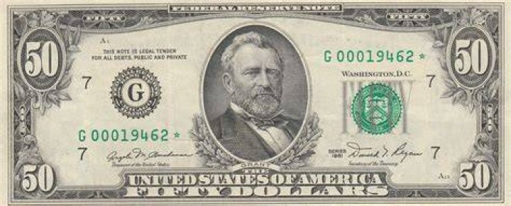 50 Dollars (Federal Reserve Note; large portrait) United States Numista