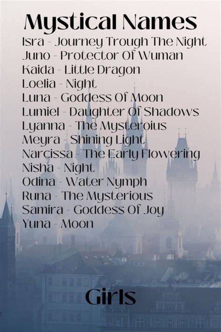 71 Mystical and Mysterious Names For Your Baby YouTube