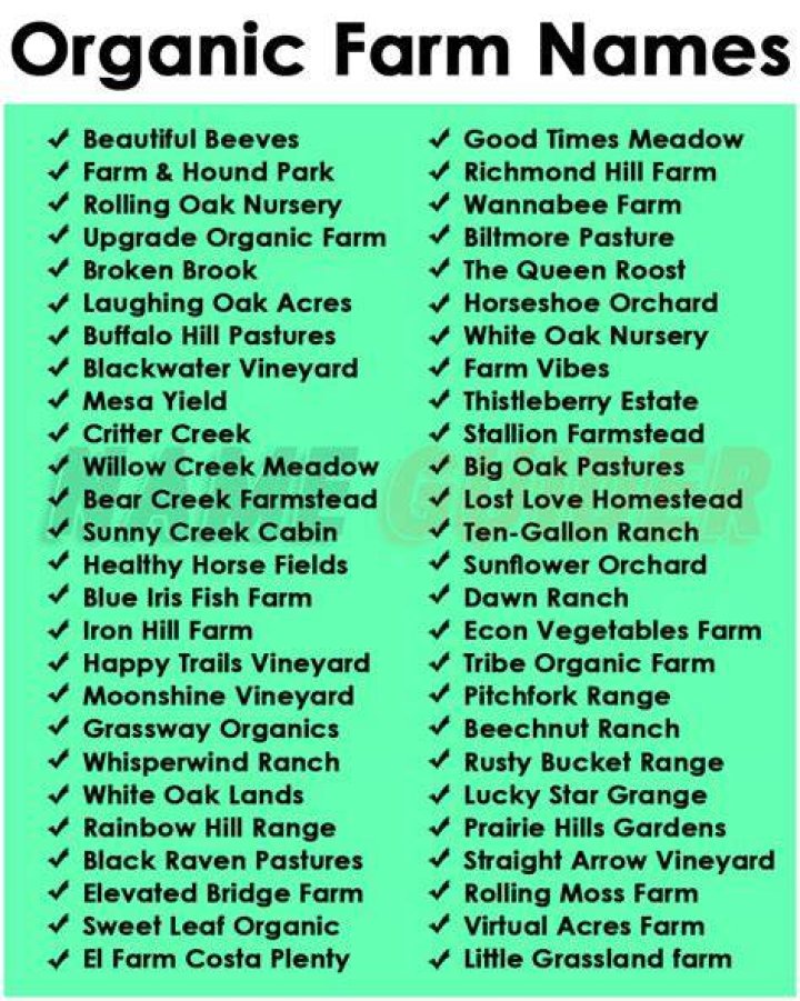 860 Farm Names Ideas And Suggestions (2023) Name Guider