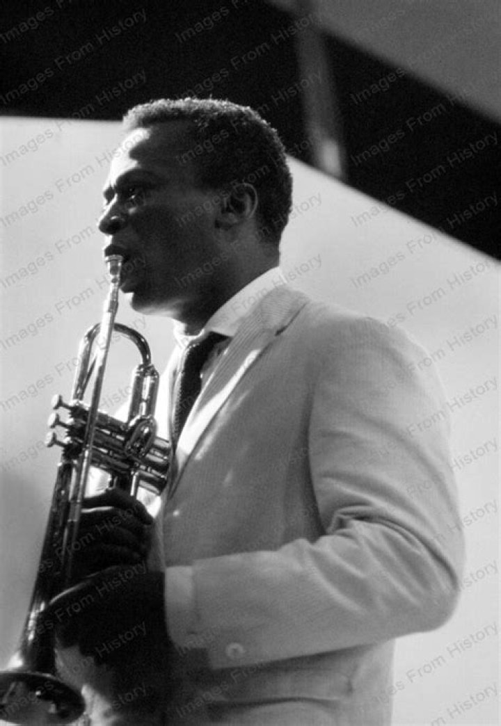 8x10 Print Miles Davis with Wife 1959 American Jazz Trumpeter
