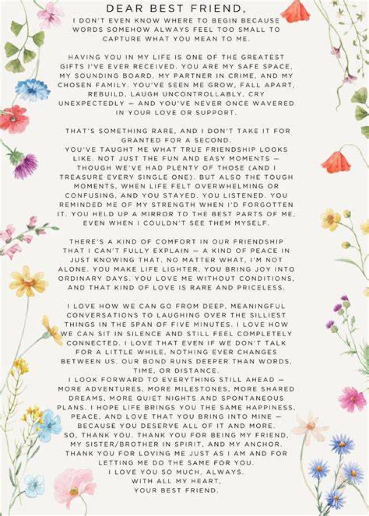 A Letter to My Best Friend on Her Birthday Sample Birthday Letter