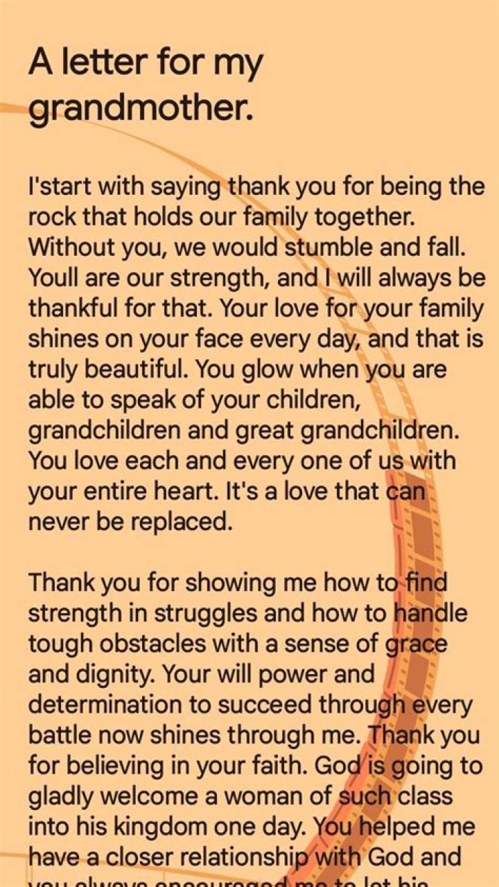 A Letter To Your Living Grandmother