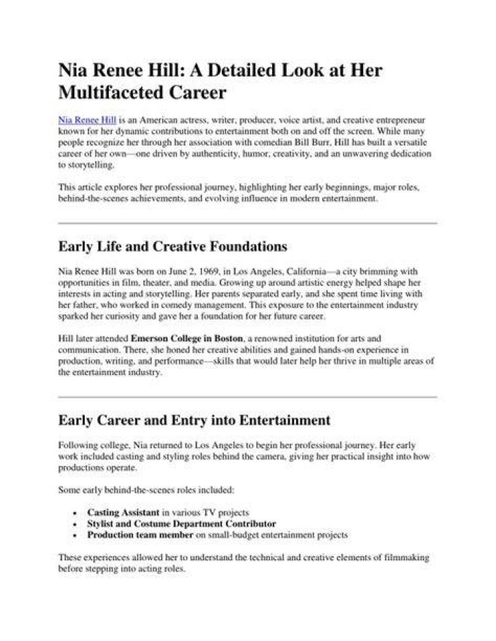 An Exploration Of Her Multifaceted Career