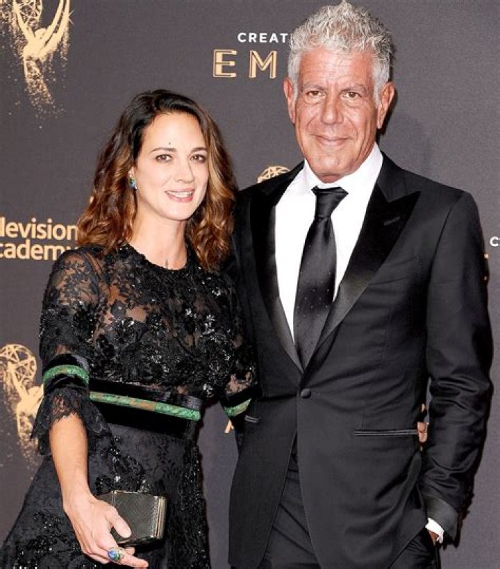 Anthony Bourdain et Asia Argento aux Emmy Awards &agrave; Los Angeles, le 9