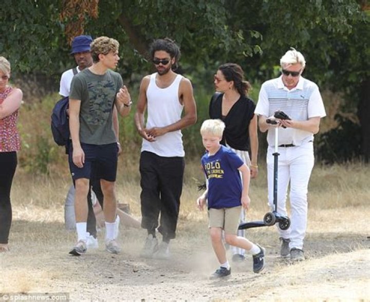 Boris Becker enjoys a walk with his children in Wimbledon Daily Mail