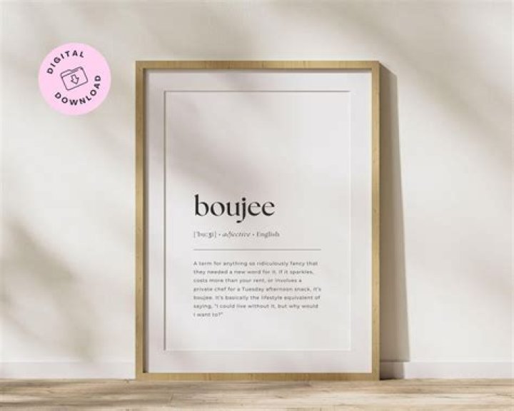 Boujee Definition Printable Sign 3 Sizes 11x14 8x10 5x7 PDF Etsy