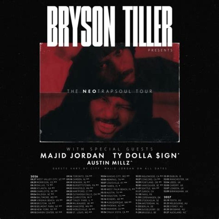Bryson Tiller Singer/Songwriter, Tour Dates 2022, Tickets, Concerts