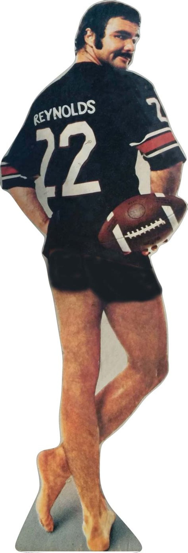 BURT REYNOLDS FOOTBALL 71" TALL LIFE SIZE CARDBOARD CUTOUT STANDE
