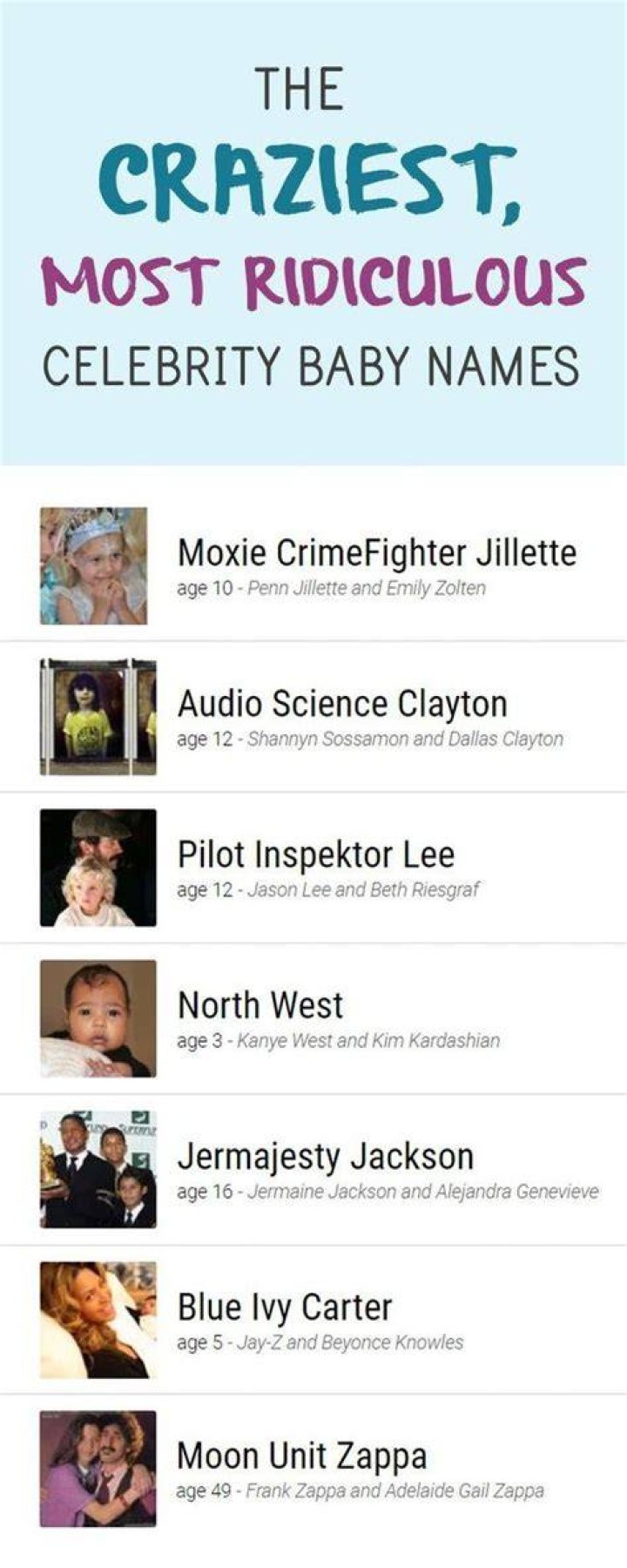 Craziest Celebrity Baby Names Z 107.9