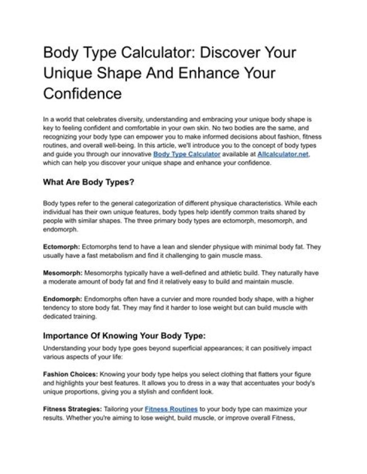 Discover The Secrets Of The Skirby Body Type