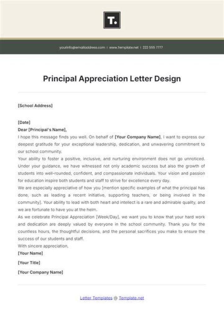 Discover The Transformative Power Of Teacher Appreciation Letters From Principals