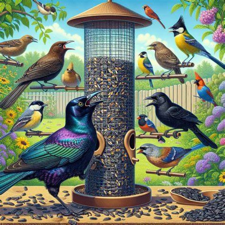 Do blackbirds eat black oil sunflower seeds?