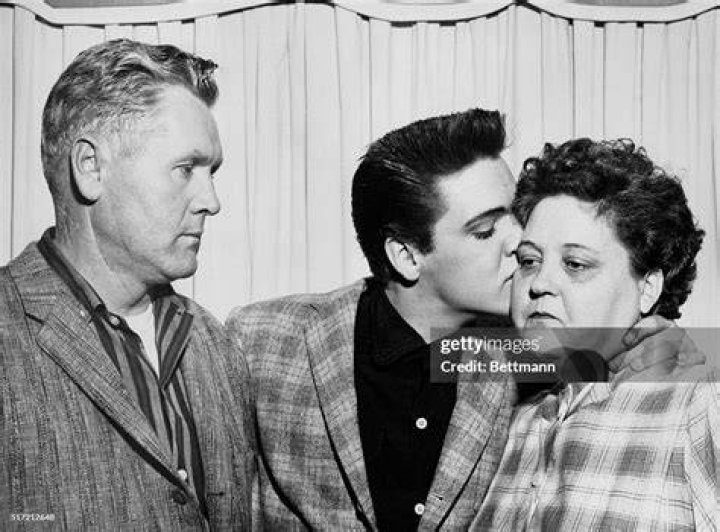 Elvis Presley and his mother Gladys Presley, 1956 Photograph by The