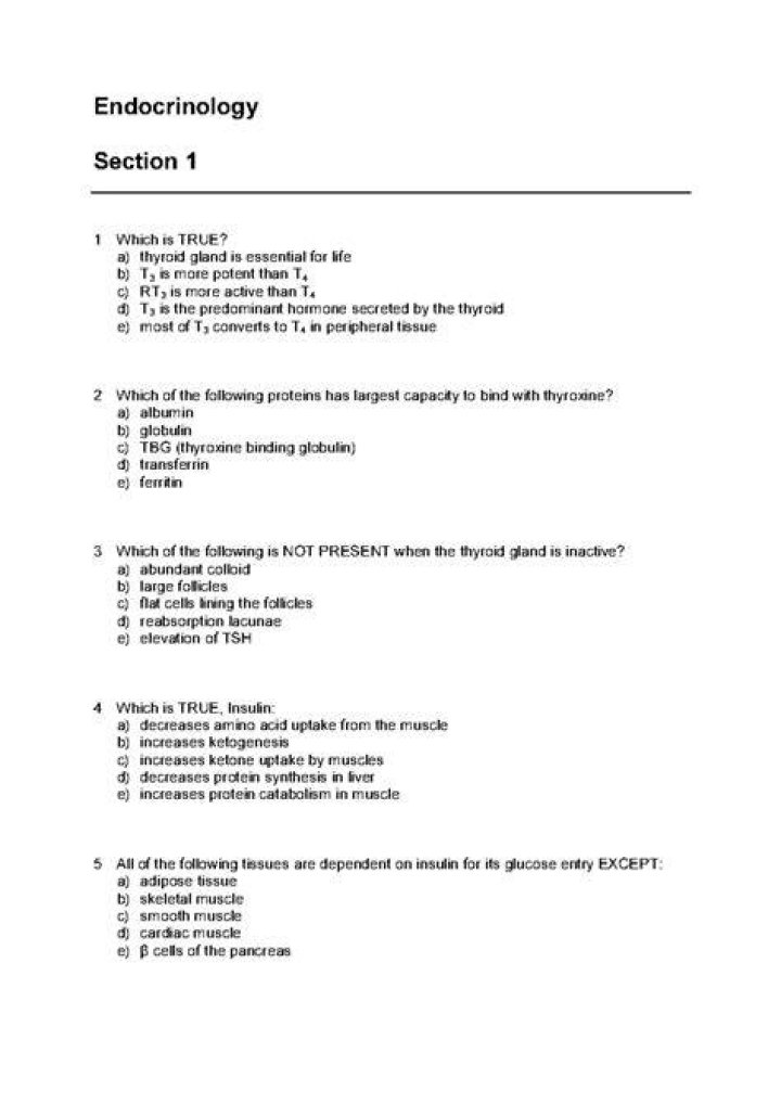 Endocrinology MCQs Focus Dentistry