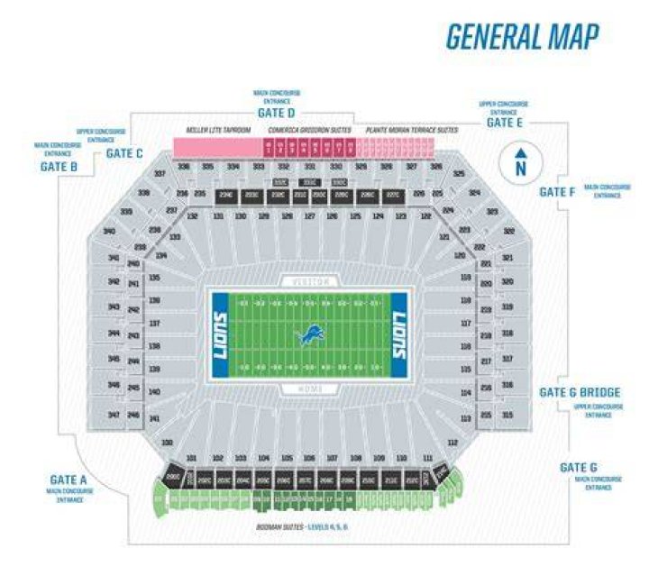 Ford Field Seating Chart Detroit