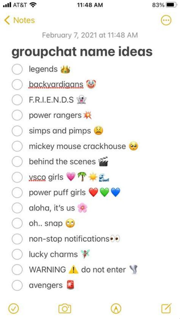 GroupChat Names Snapchat names, Group chat names, Cute snapchat names