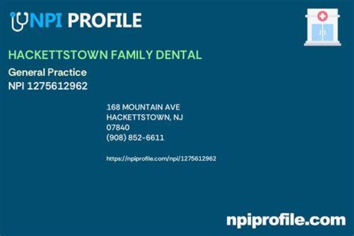HACKETTSTOWN FAMILY DENTAL 168 Mountain Ave, Hackettstown, New Jersey