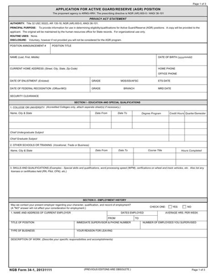 How do I fill out a NGB 34 1?