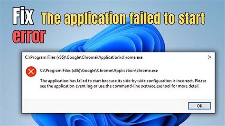 How do I fix application failed to start?