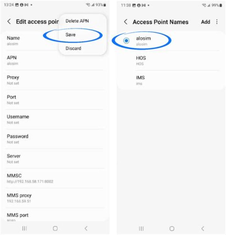 How do I get to APN settings on Galaxy S5?