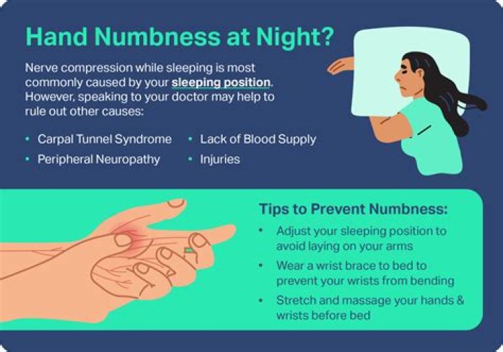 How do I stop my hands from going numb when I sleep?