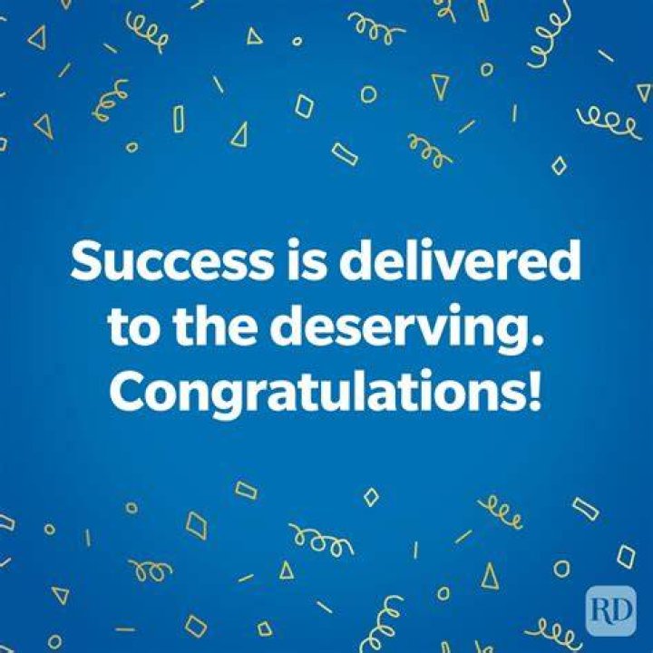 How do you congratulate someone on his success?