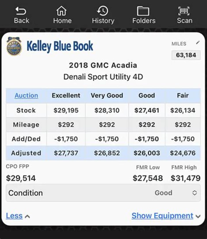 How is Kelley Blue Book calculated?
