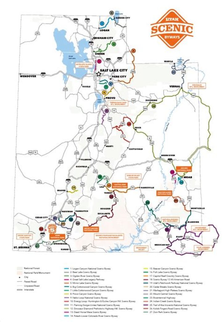 How many scenic byways does Utah have?