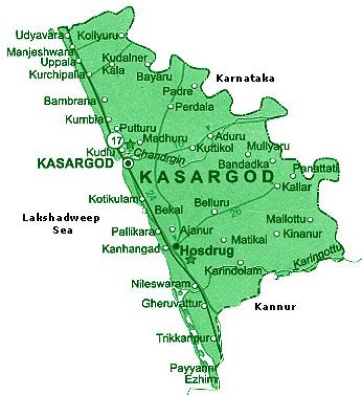 How populous is Kasaragod?