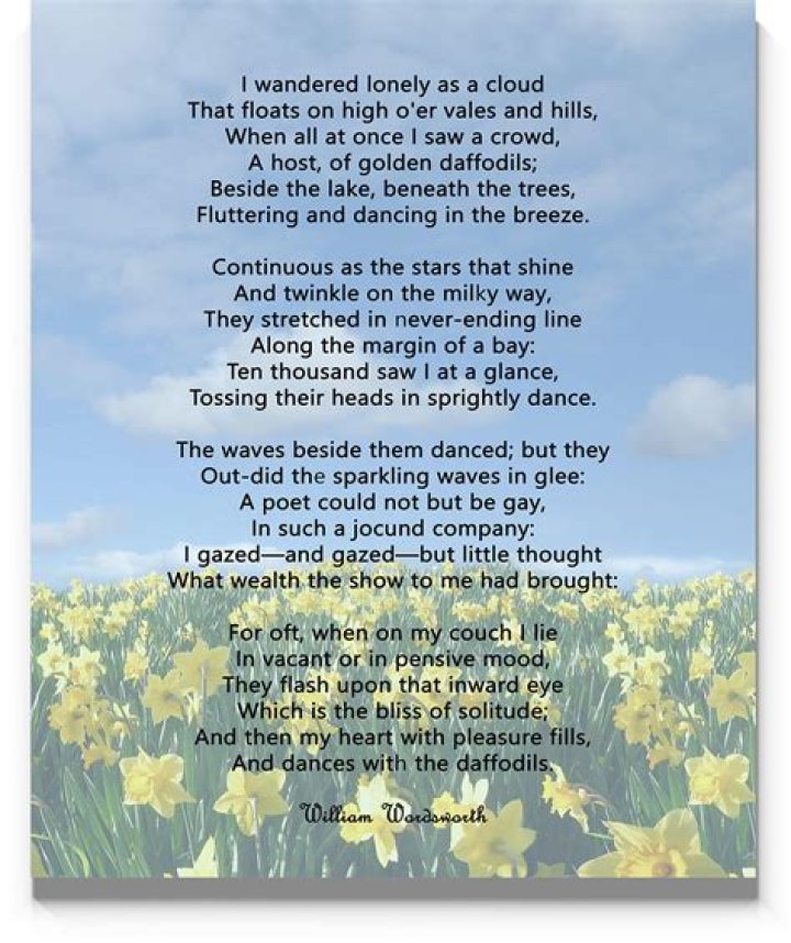 I Wandered Lonely As A Cloud Analysis by William Wordsworth Summary