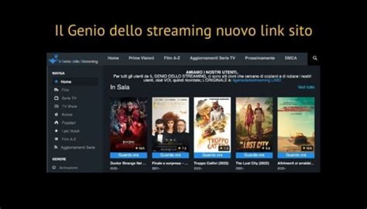 Il Genio Dello Streaming Nuovo Sito Link di Settembre 2023