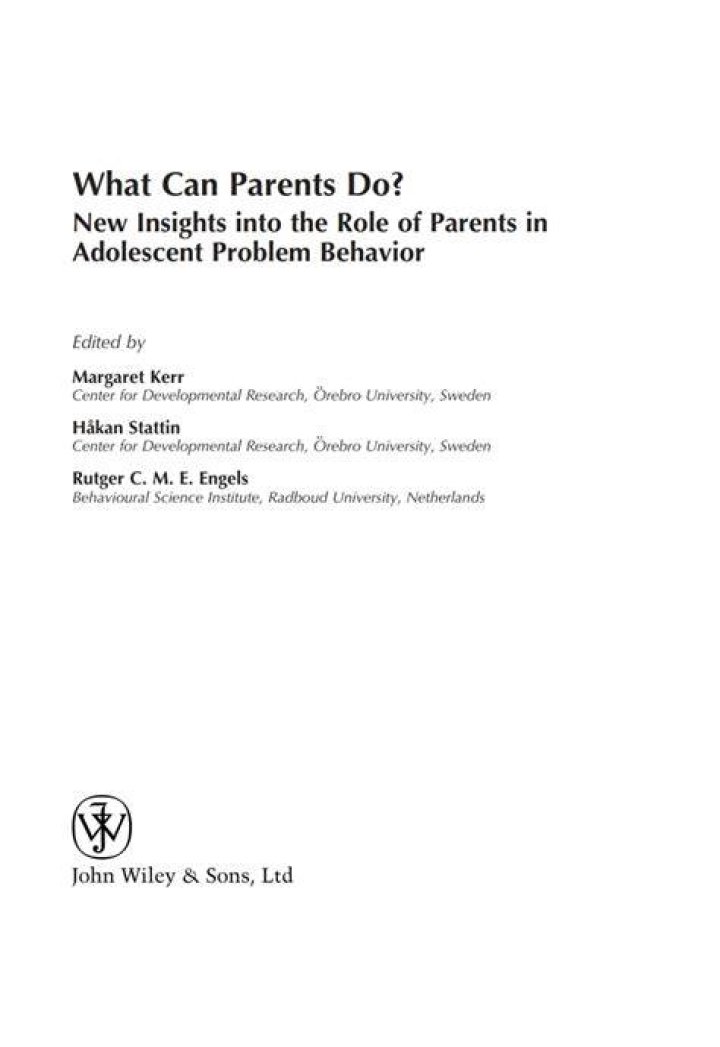 Insights Into Her Parents' Role