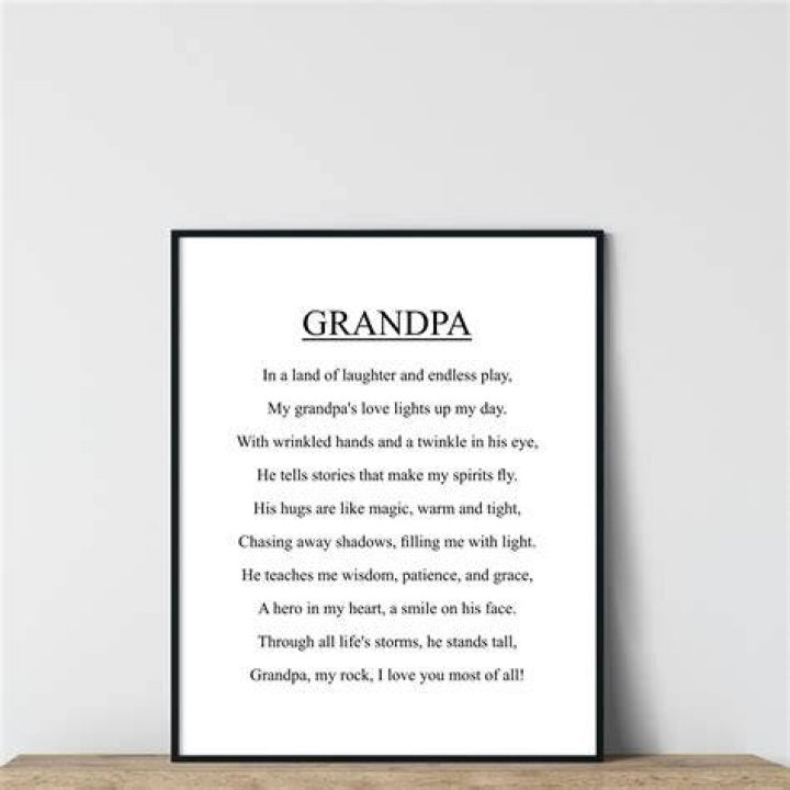 Items similar to Grandfather Poem Love Poem INSTANT DOWNLOAD Digital