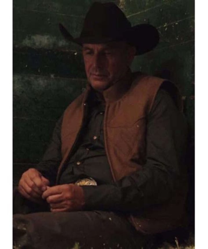 Jamie Dutton Brown Leather Vest Yellowstone Jacket