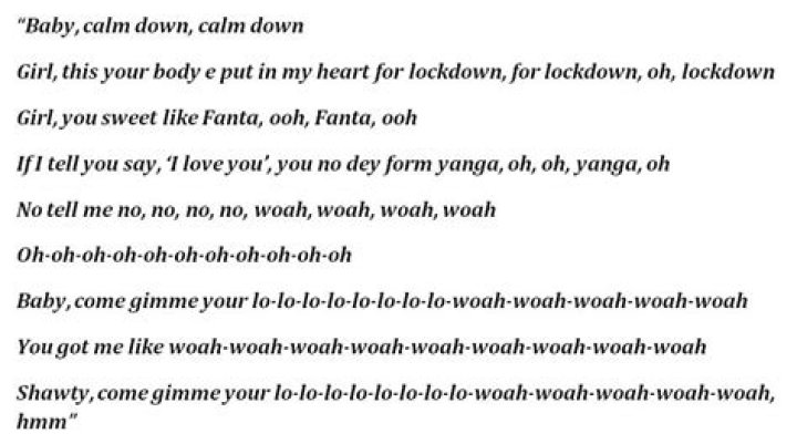 [LETRA] Calm Down Rema Lyrics