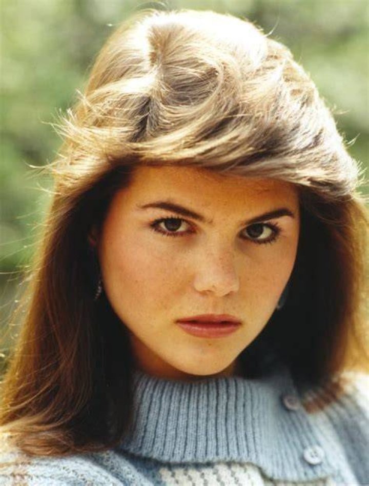 Lori Loughlin wearing a Knitted Blouse and Red lipstick Photo Print (8