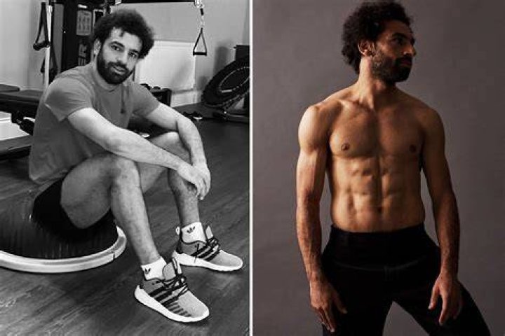 Mo Salah shows off hulking physique as Liverpool star poses topless