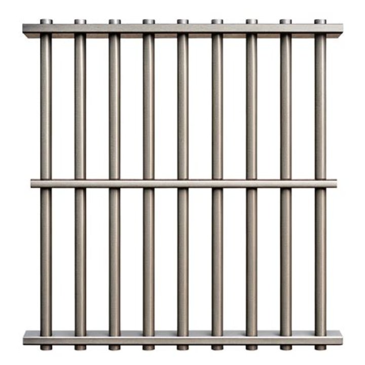 Premium Photo Metal Jail bars isolated on a white background