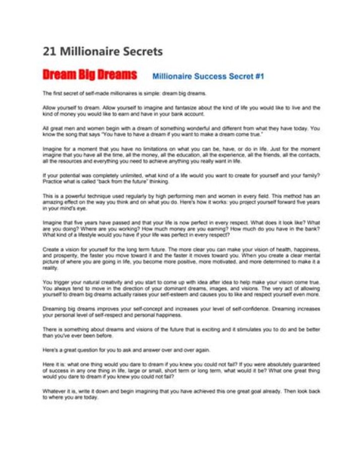 Secrets Of A Football Millionaire