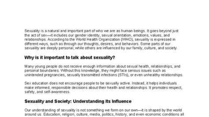 Sexuality And Its Impact Revealed