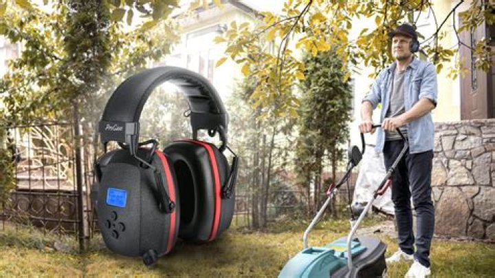 Should you wear headphones while mowing lawn?