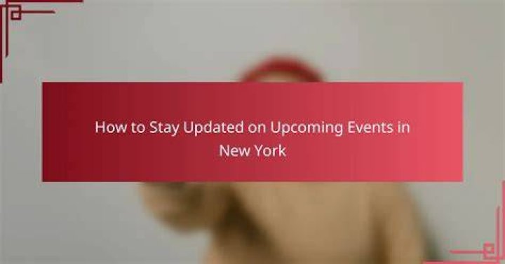 Stay Updated With The Upcoming Events