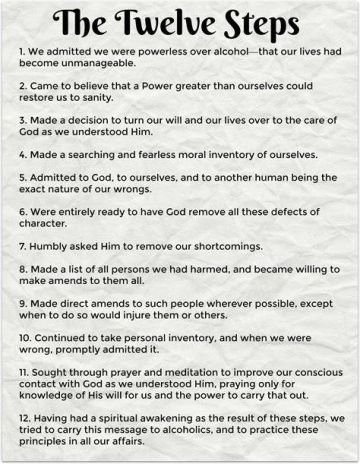 The Twelve Steps of Alcoholics Anonymous Alcoholics Anonymous