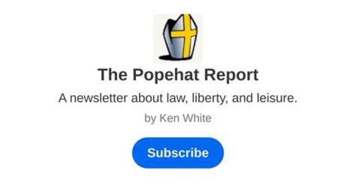 to the Popehat Report The Popehat Report