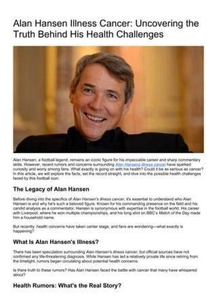 Uncovering The Truth About Cancer Rumors And Health Concerns