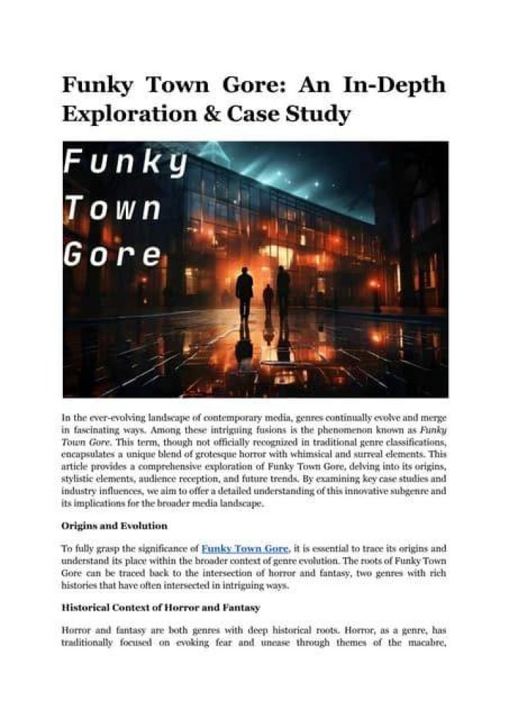 Unleash The Secrets Of "Funky Town Gore": Discoveries And Insights Within