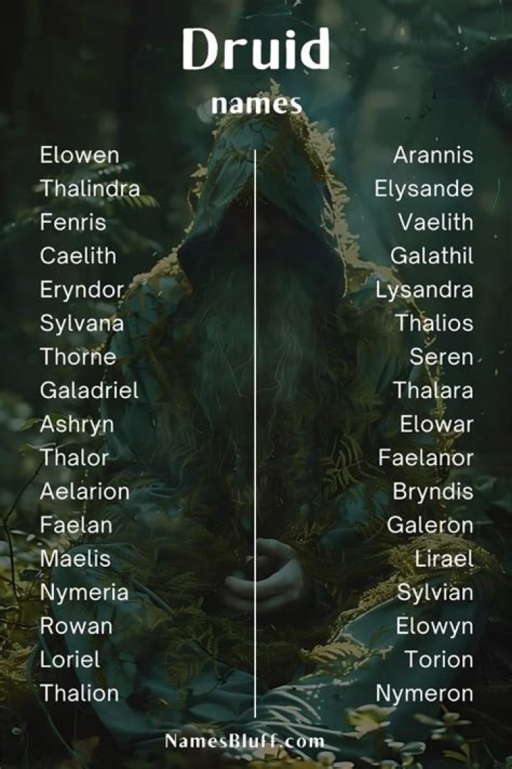 Unlocking The Mysteries Of Druid Names