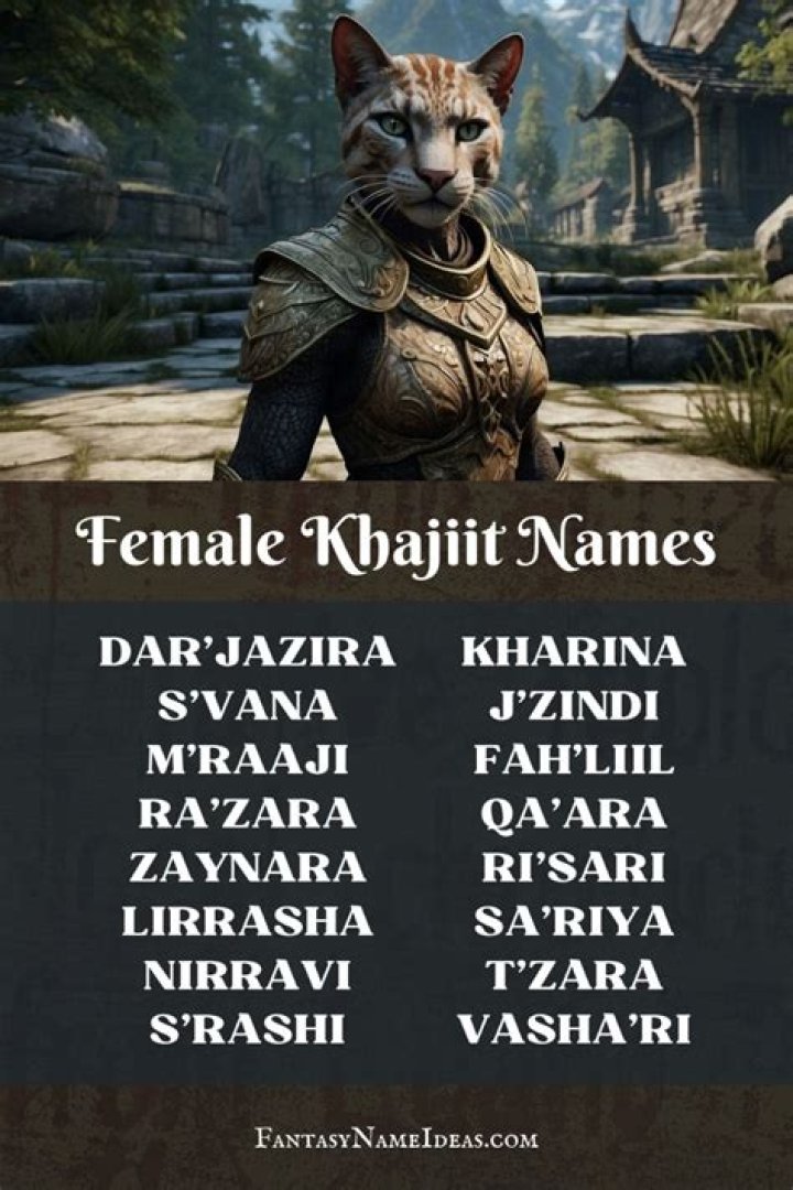 Unveil The Secrets Of Skyrim's Enigmatic Khajiit Names
