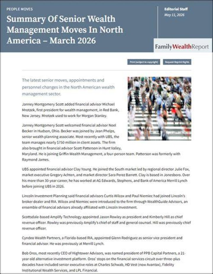 Wealth, Family, And Industry News